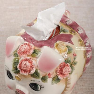 HỘP ĐỰNG GIẤY ĂN HỌA TIẾT HEO SỨ